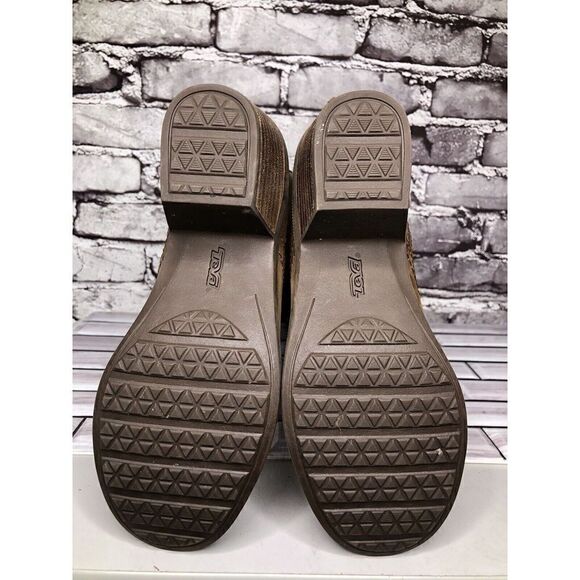 Teva Brown Leather Foxy Side Zip Tall Riding Boots Women Sz 5.5US/36.5EU 1013675 - Picture 11 of 16